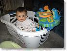 20070520Riley 035 * Mommy tries to make the basket a Car. * 2592 x 1944 * (1013KB)